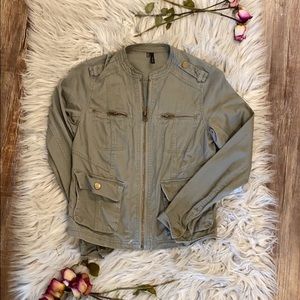 Olive green utility jacket